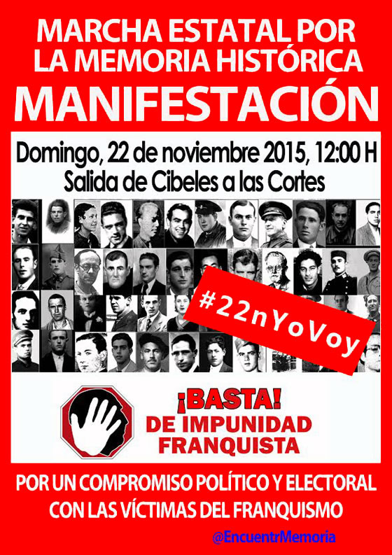 Cartel Manifestación estatal por la Memoria Histórica